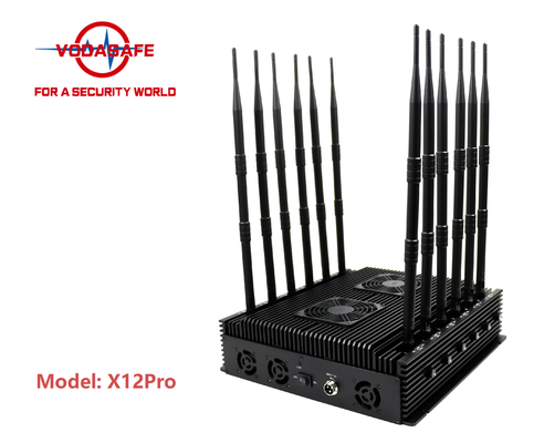 Stationary 12 Band Jammer 93W High Power X12Pro Multi Use Powerful Jammer 