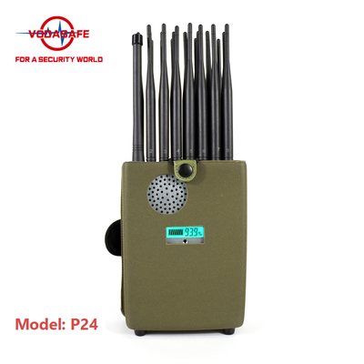 24 Watts High Power Signal Jammer 30m Shielding Radius Built In Battery