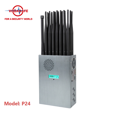 24 Watts High Power Signal Jammer 30m Shielding Radius Built In Battery