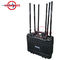 Rechargeable Battery Mobile Phone Signal Jammer 300W Working For Dangerous Signals