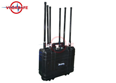 Six Antennas Mobile Phone Blocking Device 75W Portable With 6 Adjustable Frequencies