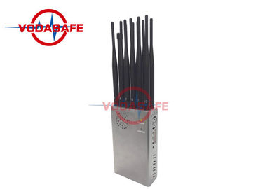 Portable Mobile Phone Signal Jammer 12 Antennas Working 30m With 10000mAh Battery