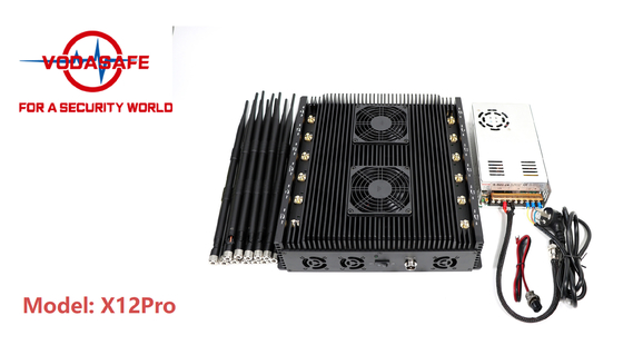 Stationary 12 Band Jammer 93W High Power X12Pro Multi Use Powerful Jammer 
